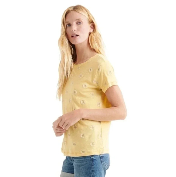Lucky Brand Daisy all over embroidered tee - Picture 1 of 11